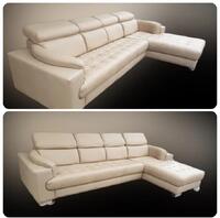 Кожаный угловой диван б/у Chesterfield из Германии (271102)