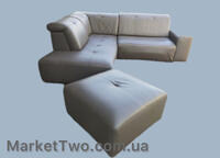 Диван угловой с местом для релакса + большой пуф Tajus max Kampas 010901